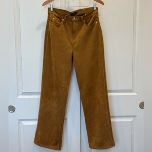 Banana Republic Ultra High-Rise Wide Leg Faux Suede Pants Size 28/6